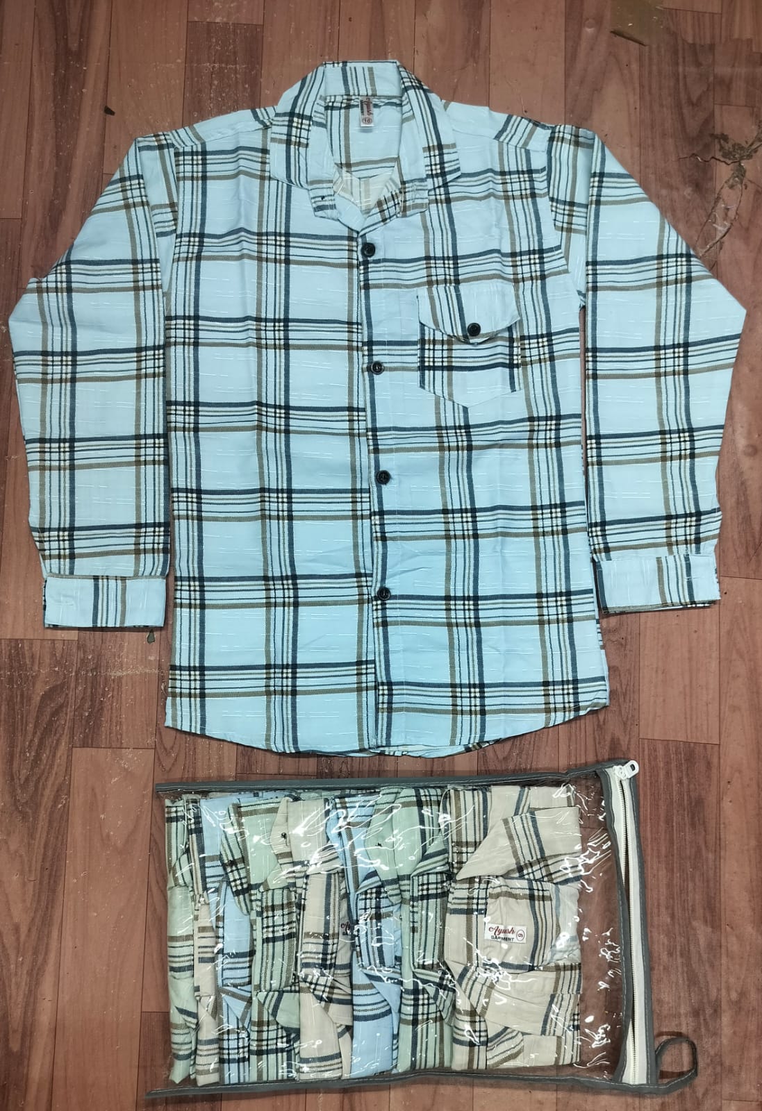 AYUSH GARMENT Boys Checked Shirt