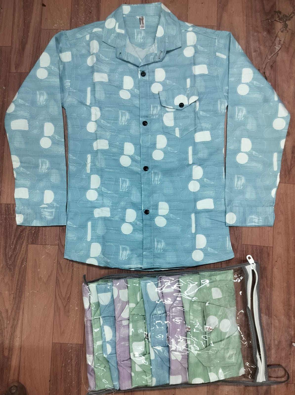 AYUSH GARMENT Mint Geometric Set